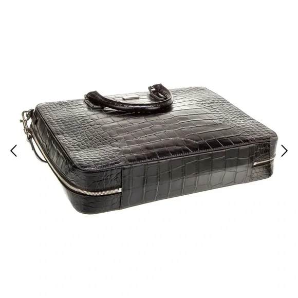 Montblanc Meisterstück Alligator Print Briefcase Messenger Bag - Picture 4 of 7